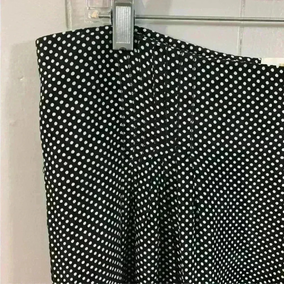 Maeve by Anthropologie Black White Polka Dot Plus Pockets Wide Leg Pants 0 - Picture 6 of 13